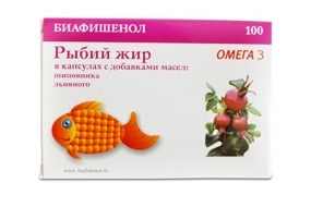 Биафишенол Рыбий жир с маслом шиповника и льна
